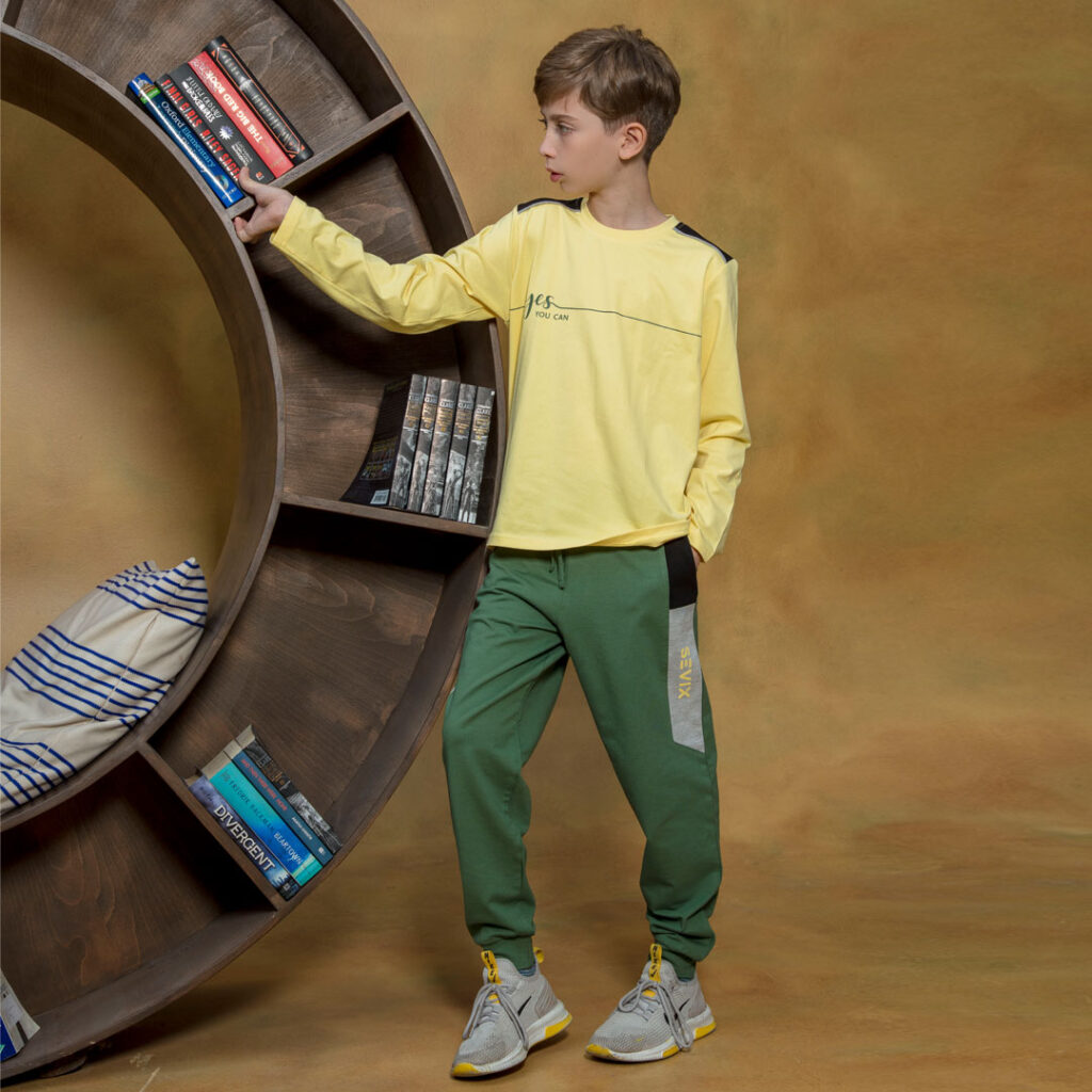 ست تیشرت آستین بلند وشلوار_ کد:1004