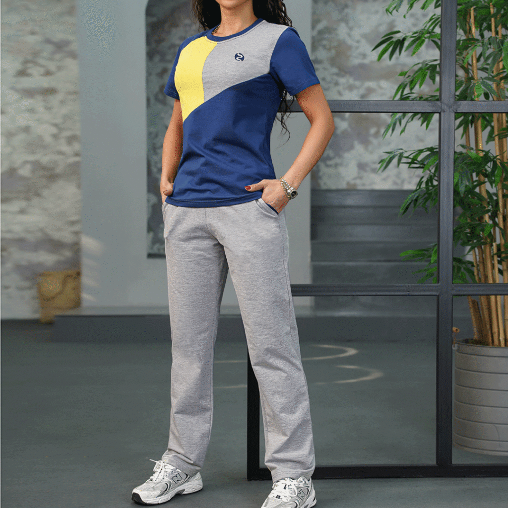 ست تیشرت و شلوار زنانه - کد: 6202