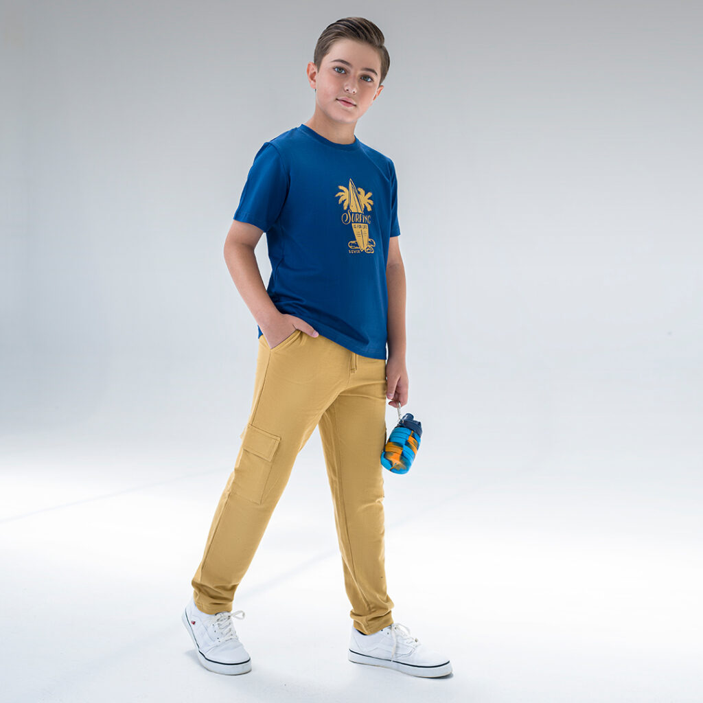 ست تیشرت استین کوتاه و شلوار کارگو_کد:1030