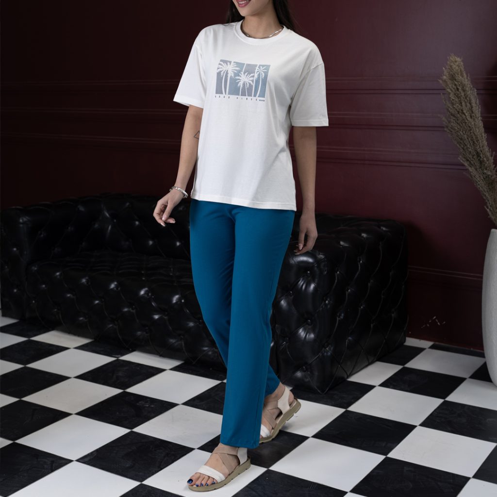 ست تیشرت و شلوار زنانه _کد:6298