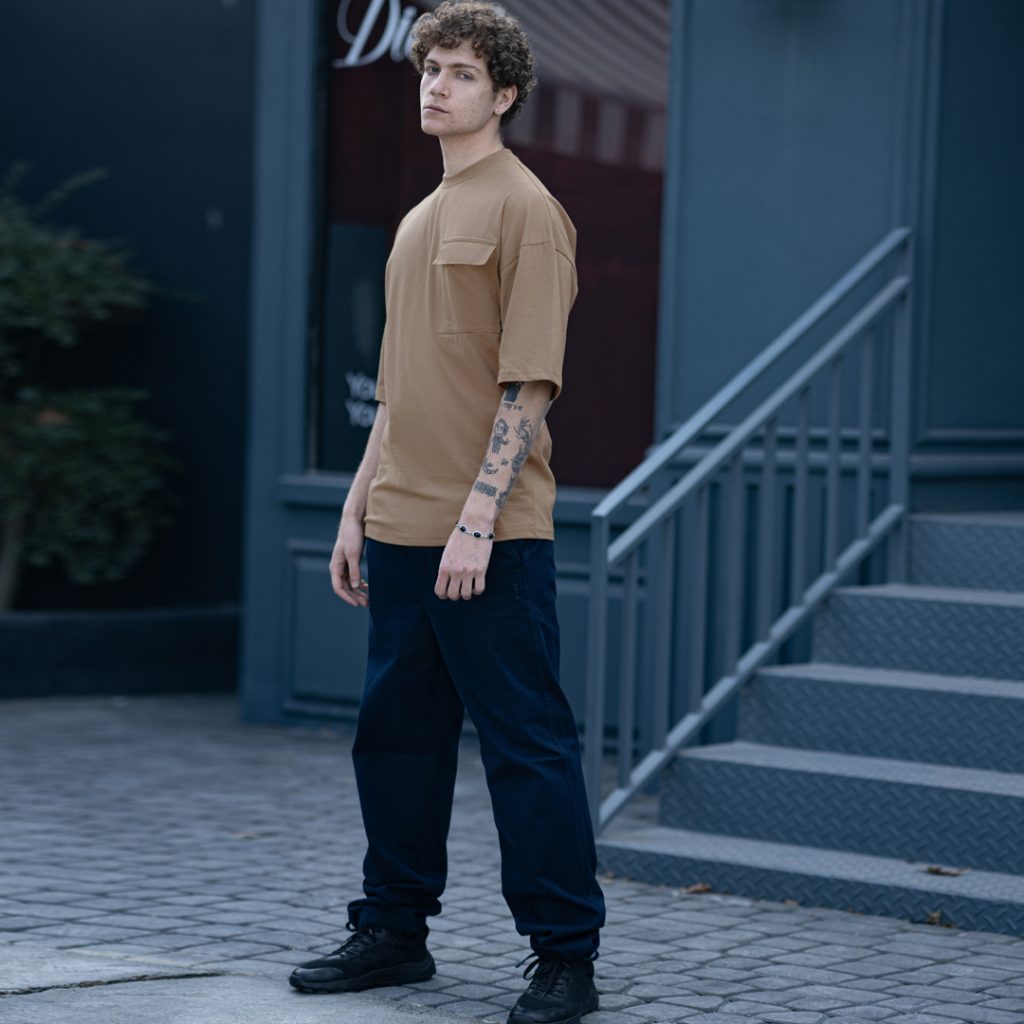 ست تیشرت لانگ وشلوار کتان بگ_کد:2204