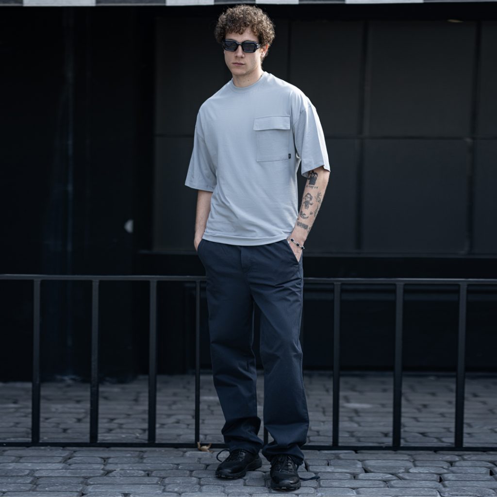 ست تیشرت لانگ وشلوار کتان بگ_کد:2203