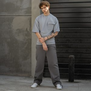 ست تیشرت لانگ وشلوار کتان بگ_کد:2202