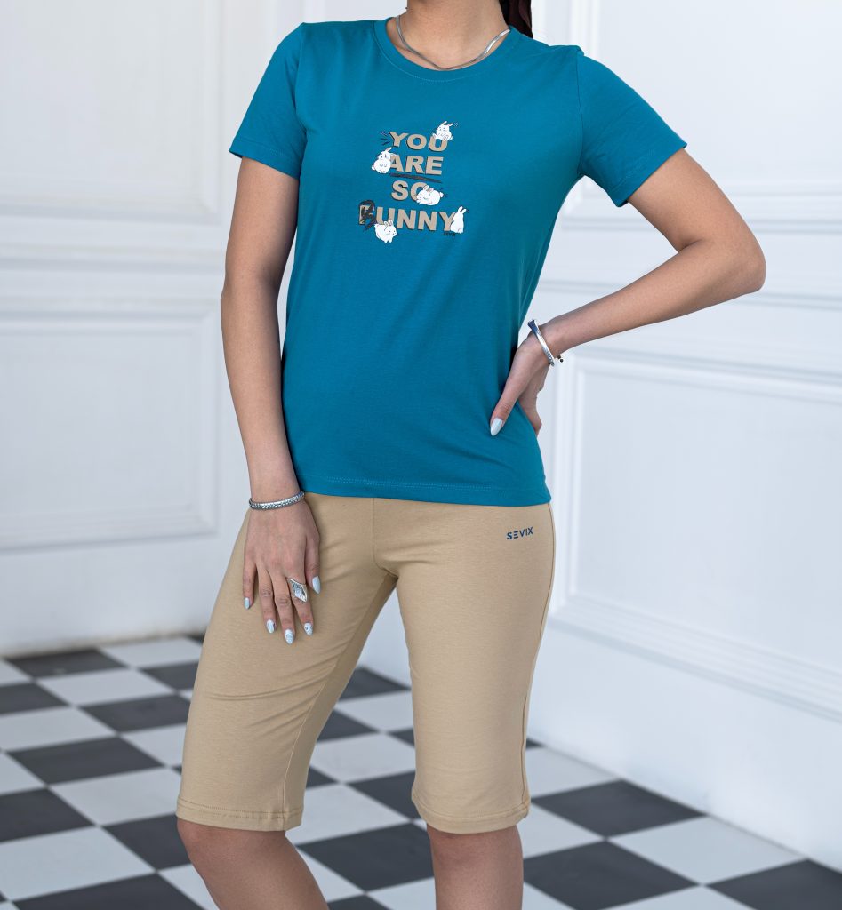 ست تیشرت و شلوارک زنانه_کد:8138