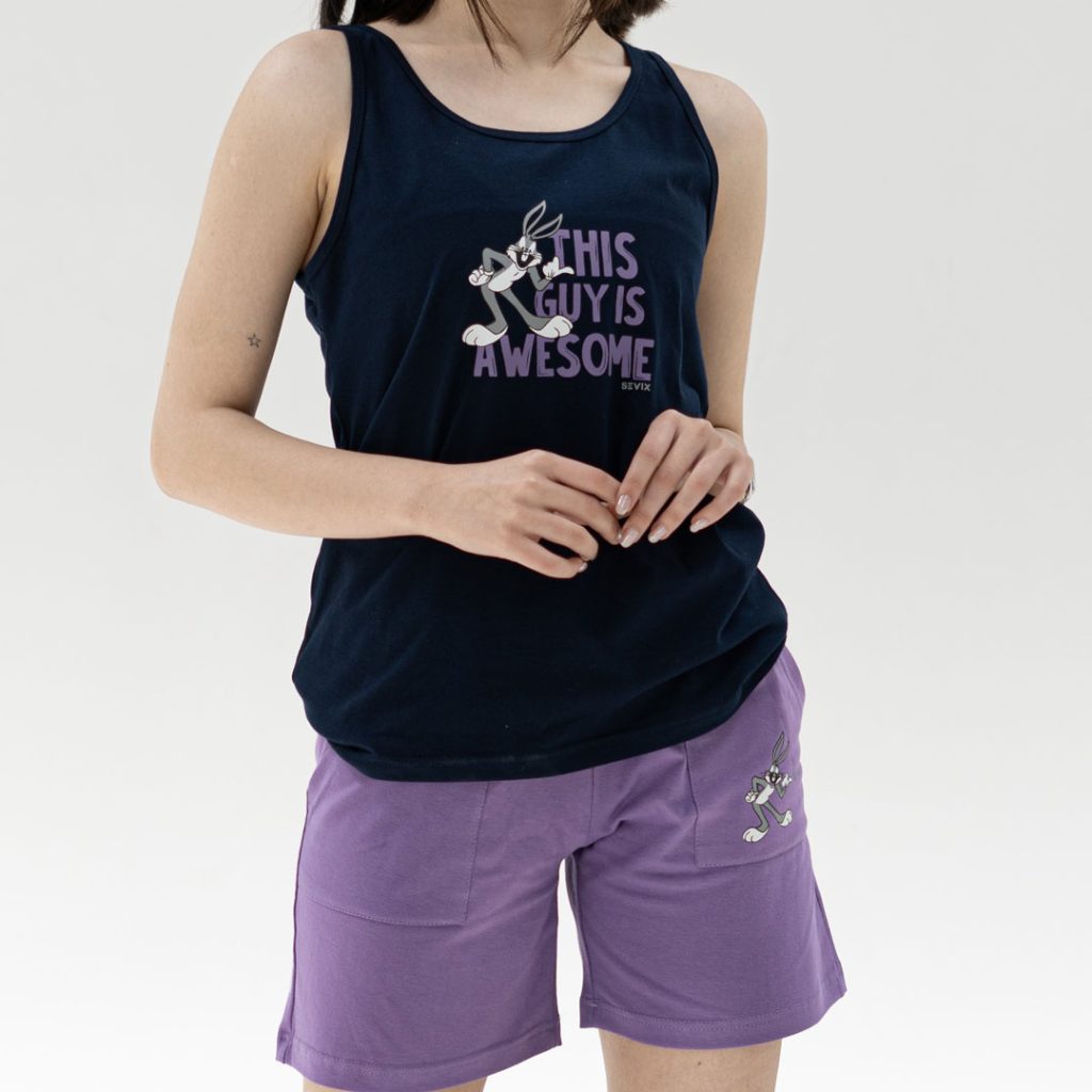 ست تاپ و شورتک زنانه _کد:8155