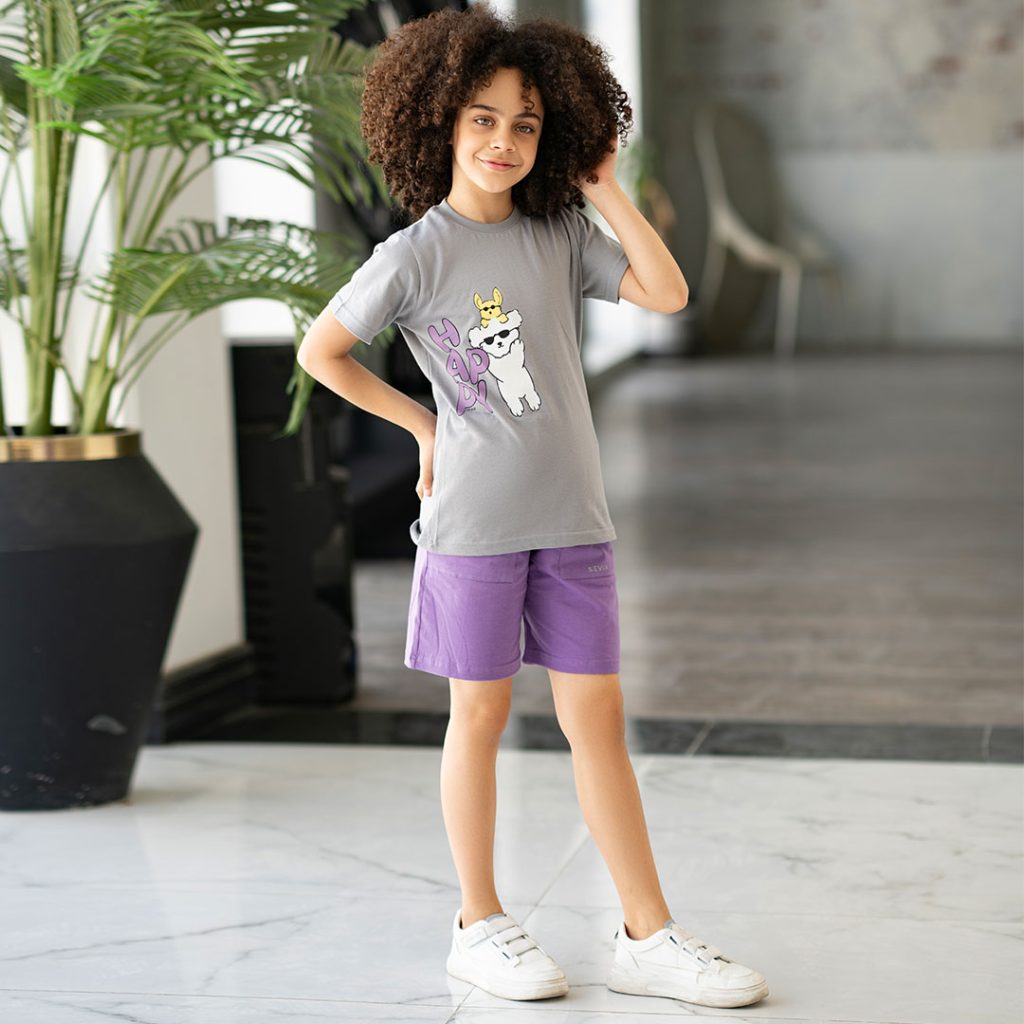 ست تیشرت آستین کوتاه و شورتک_کد:1055