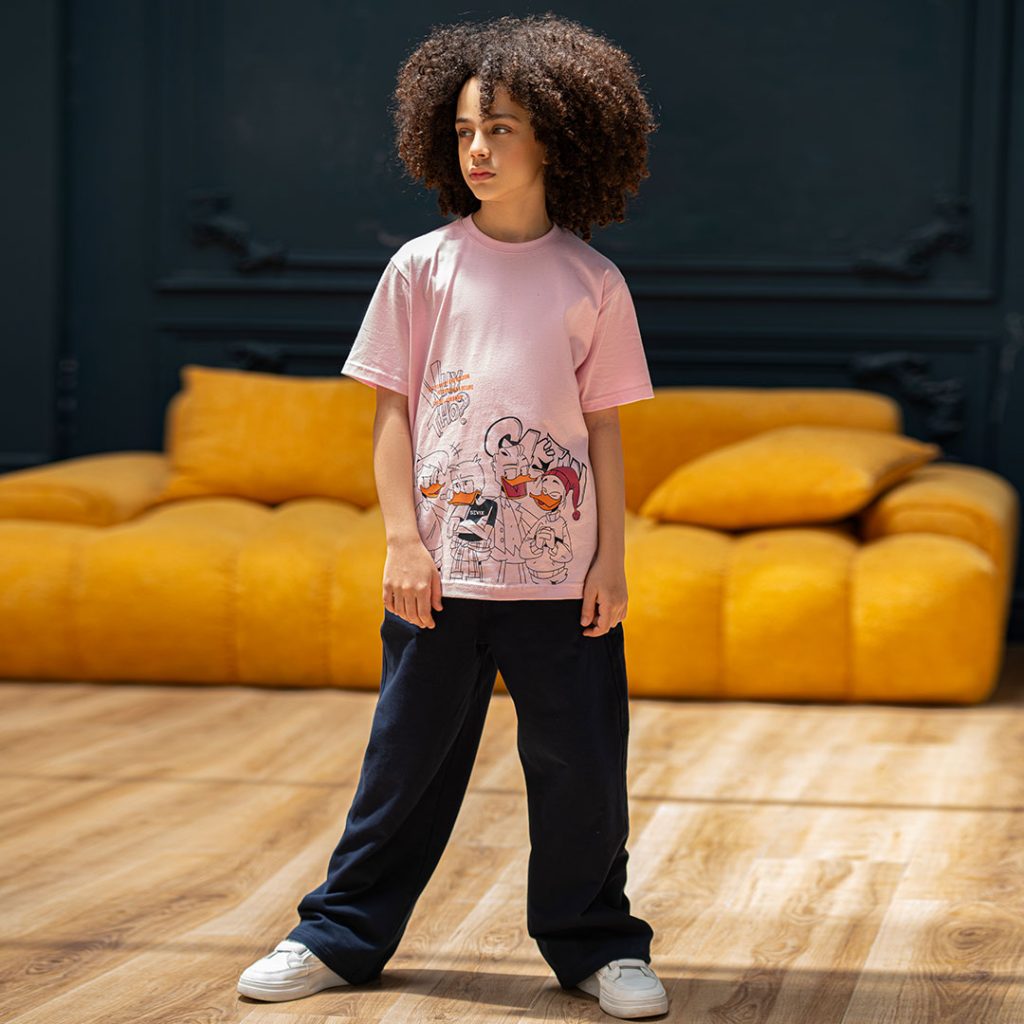 ست تیشرت آستین کوتاه وشلوار لانگ_کد:1056