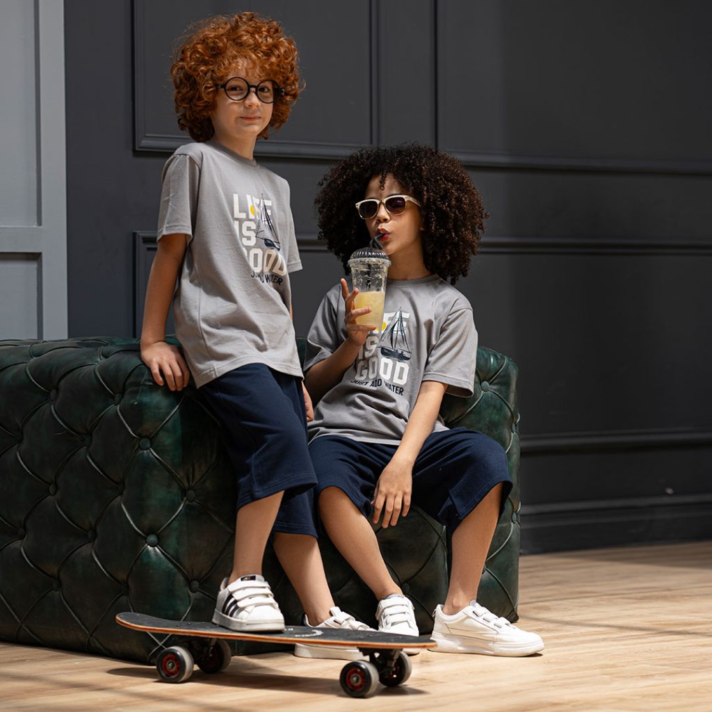 ست تیشرت آستین کوتاه وشلوارک لانگ_کد:1064