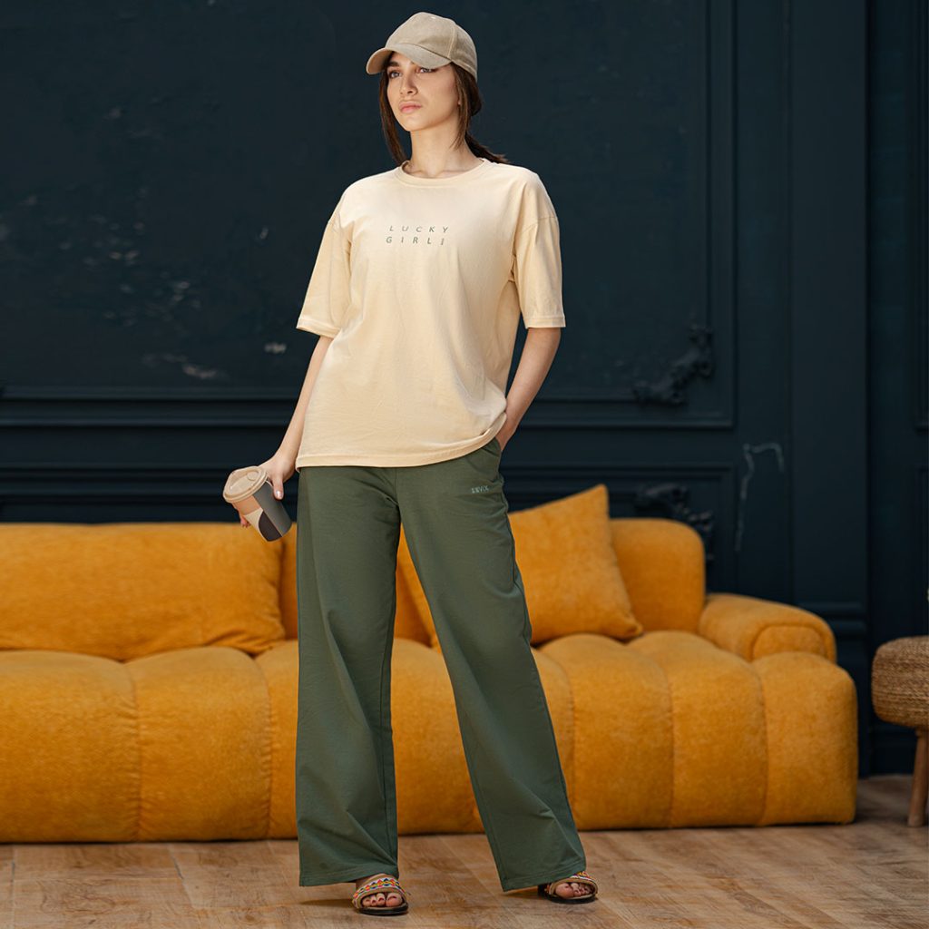 ست تیشرت لانگ و شلوارلانگ زنانه _کد:6324