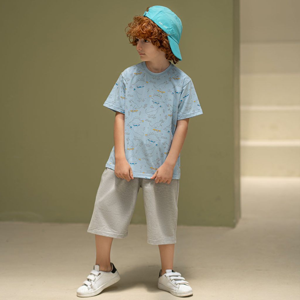 ست تیشرت آستین کوتاه وشلوارک لانگ_کد:1069