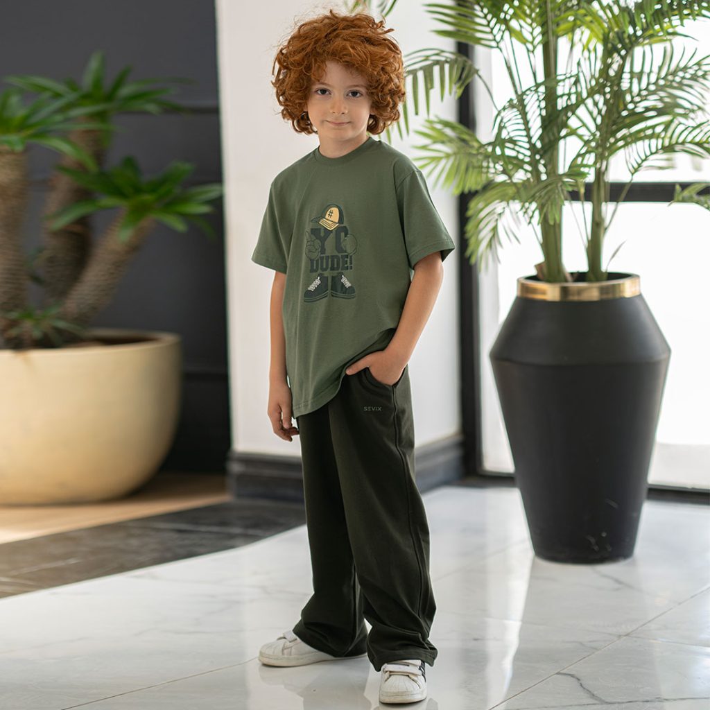 ست تیشرت آستین کوتاه وشلوار لانگ_کد:1054