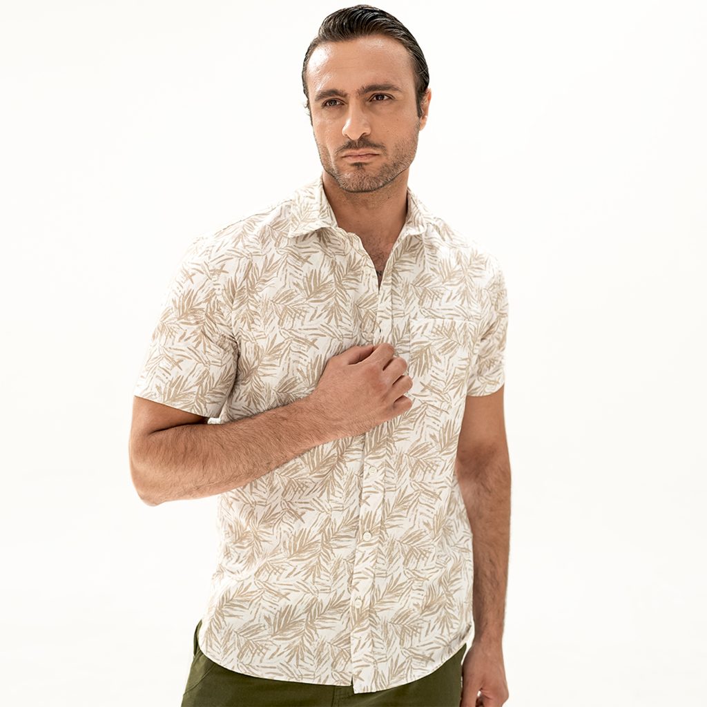 پیراهن اسلیم فیت تمام چاپ مردانه