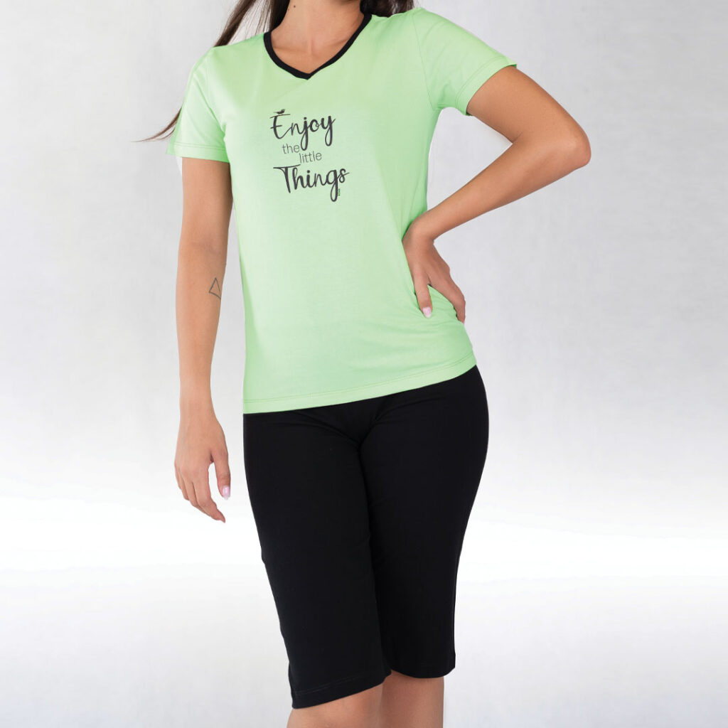 ست تیشرت و شلوارک زنانه_کد:8168