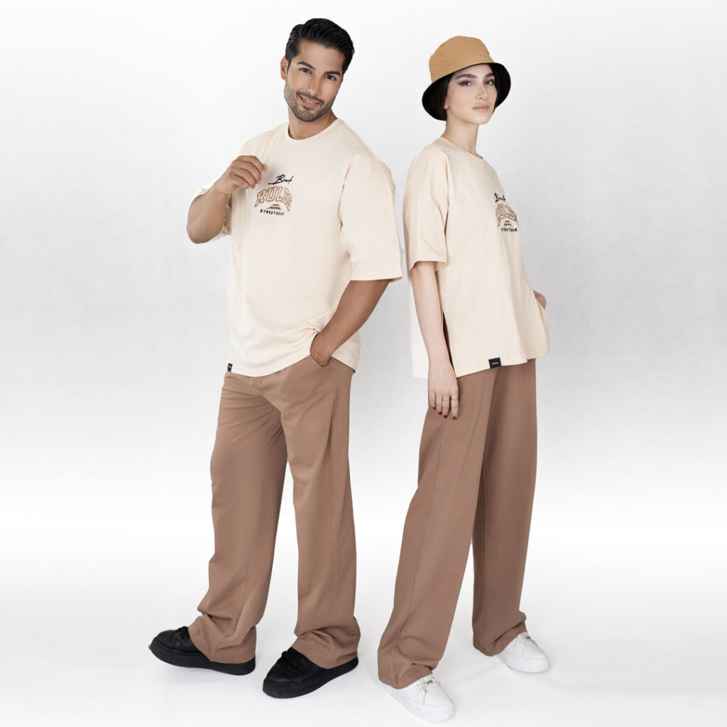 ست تیشرت لانگ و شلوار بگ زنانه_کد:6354