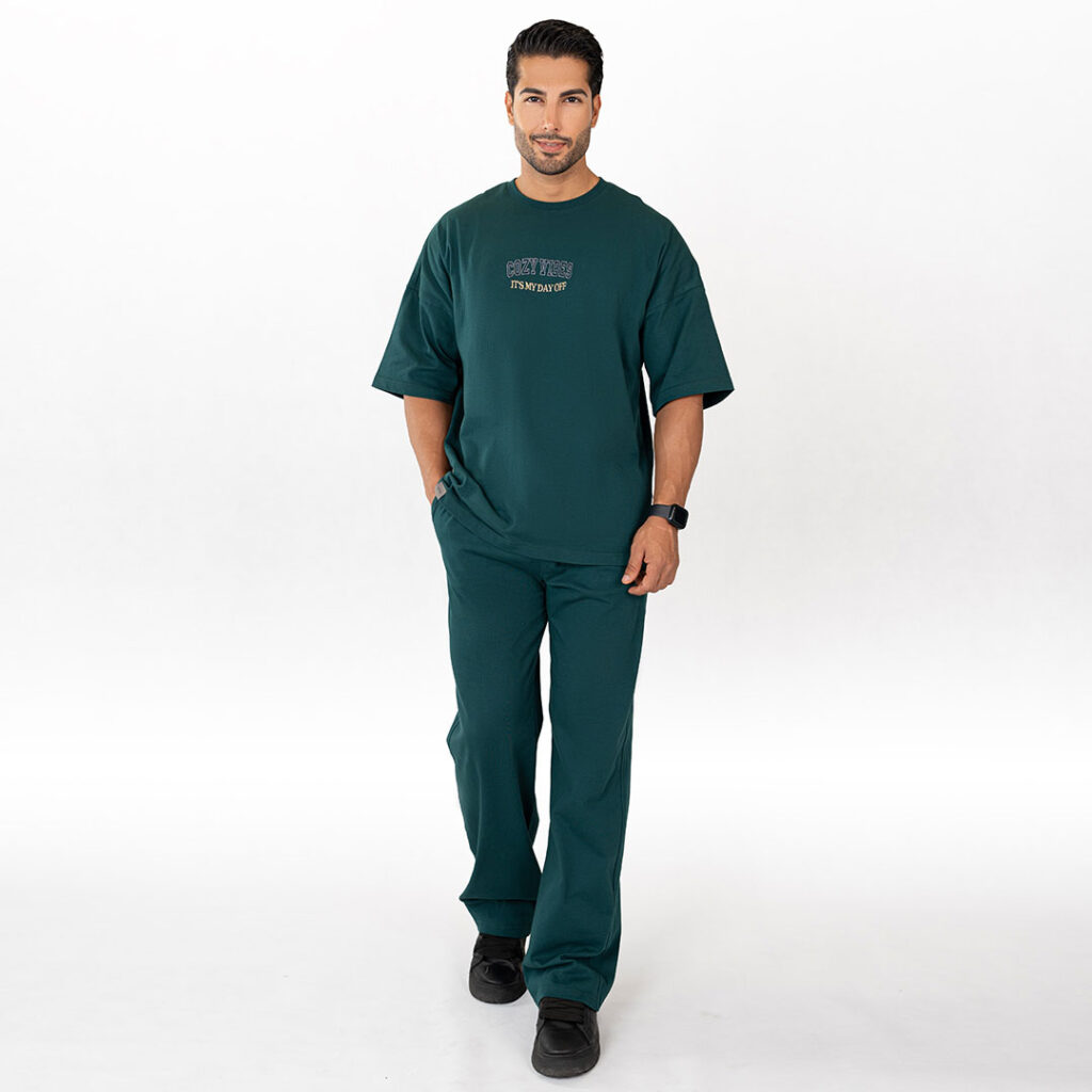 ست تیشرت لانگ و شلوار بگ مردانه_کد:2212