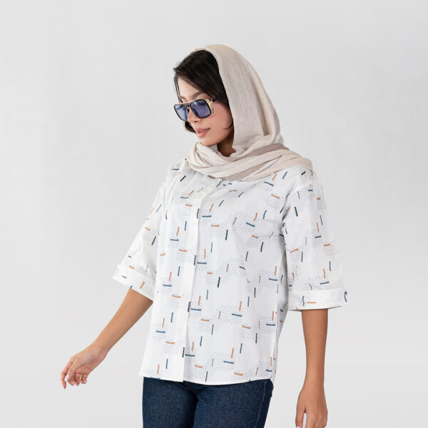 شومیز آستین سه ربع زنانه - Image 1