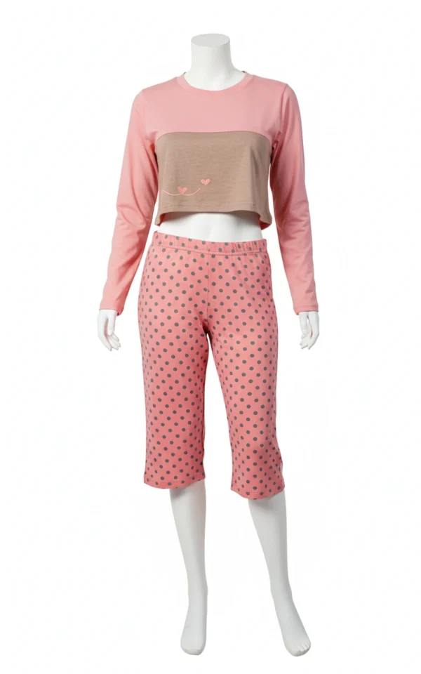 ست کراپ و شلوارک زنانه