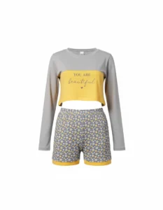 ست کراپ و شلوارک زنانه_کد:8014