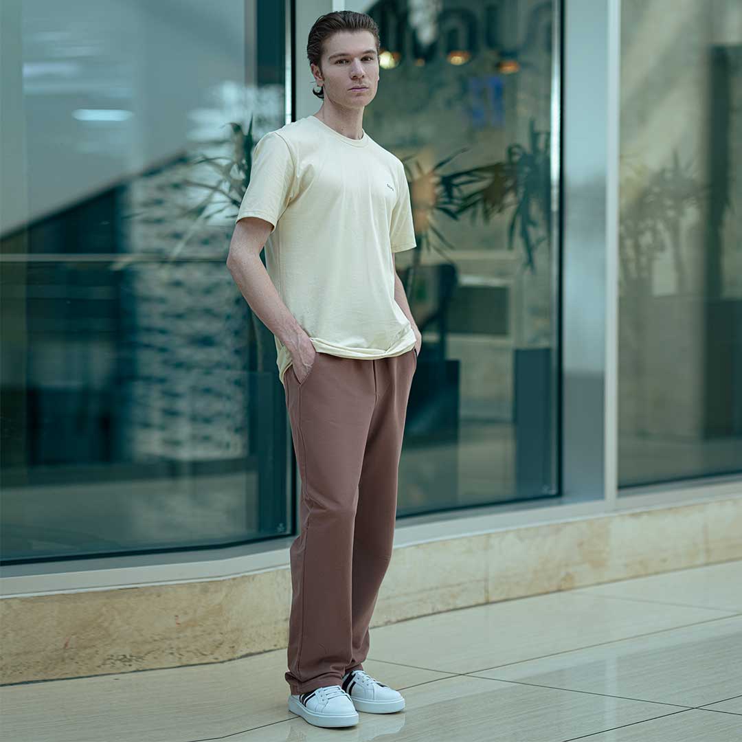 ست تیشرت وشلوار راسته مردانه_کد:2230