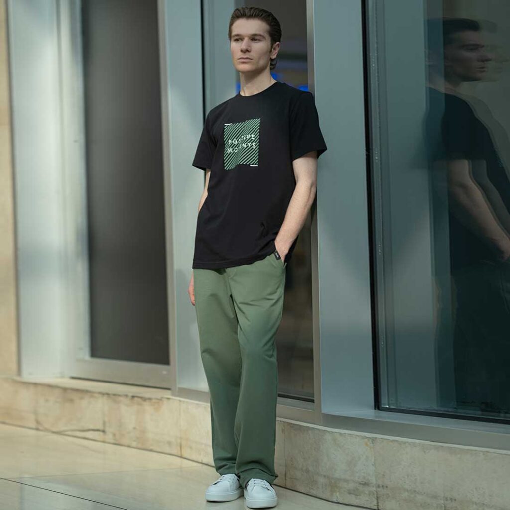 ست تیشرت وشلوار راسته مردانه_کد:2244