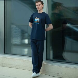 ست تیشرت وشلوار راسته مردانه_کد:2227