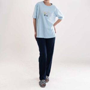 ست تیشرت لانگ و شلوار زنانه _کد:6366