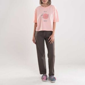 ست تیشرت لانگ و شلوار زنانه _کد:6352